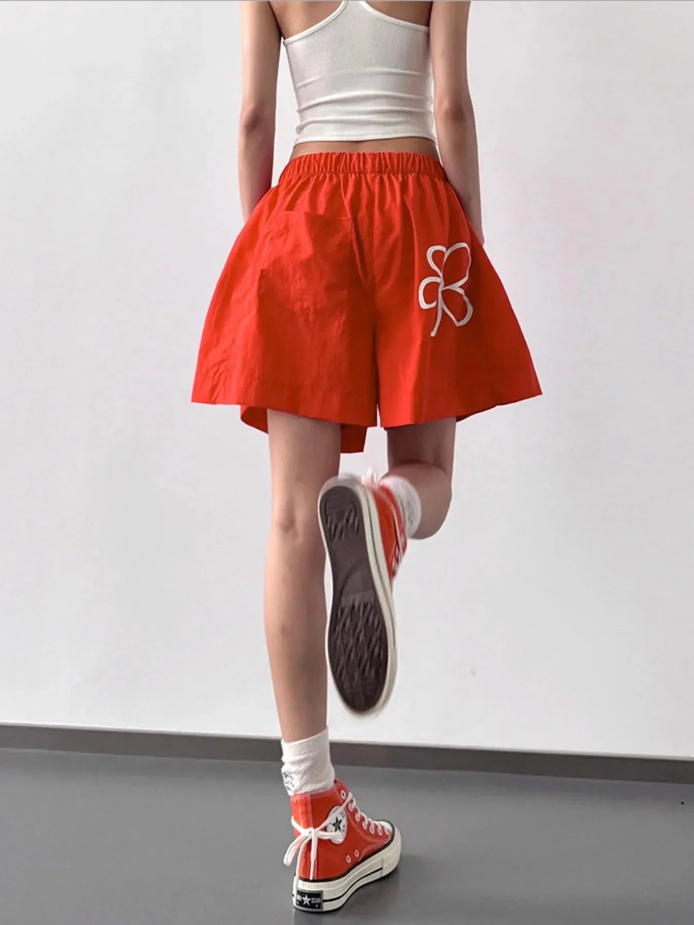 Elastic Waist Shorts - VILLA FASHION