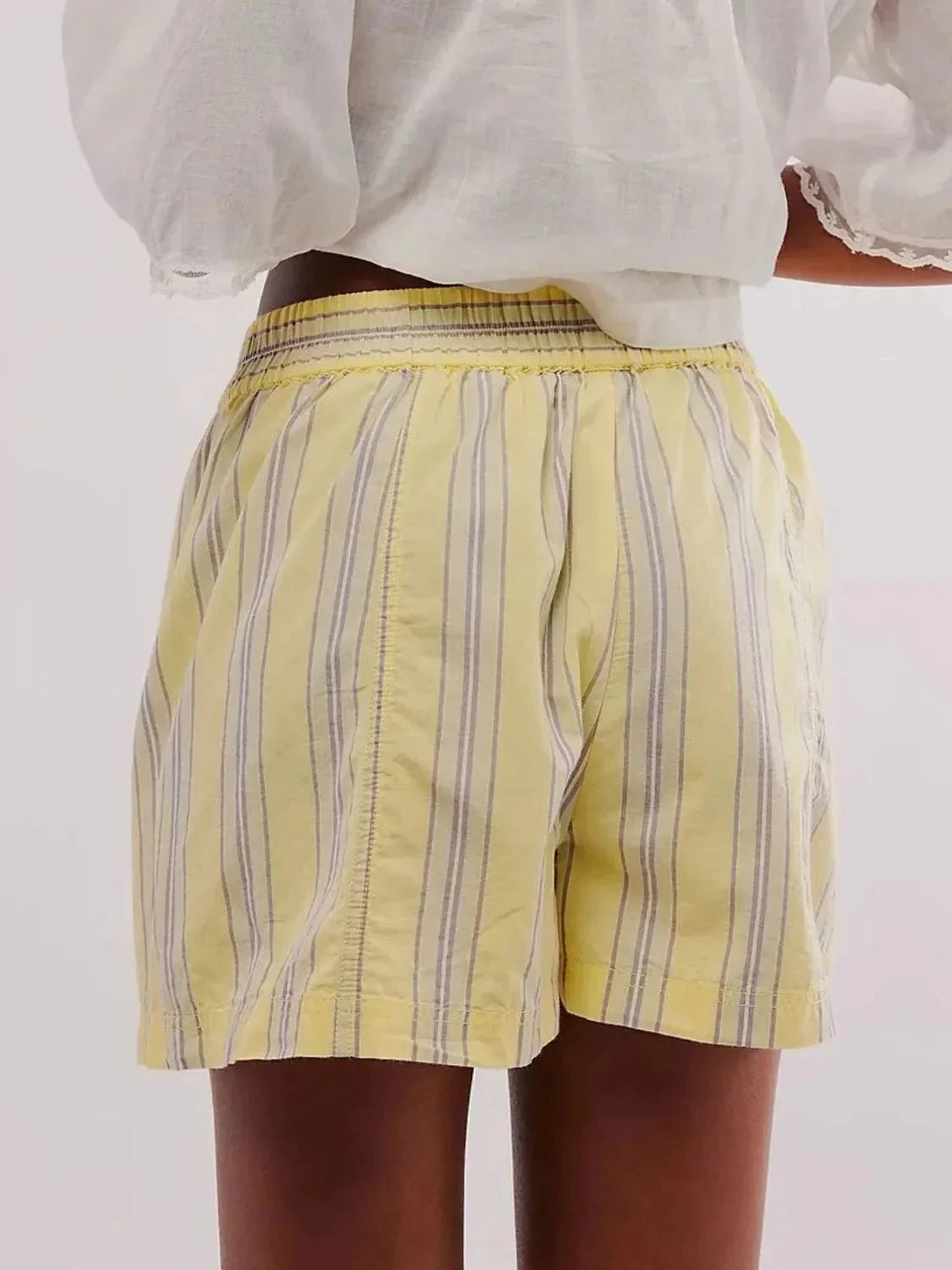 Elastic Waist Shorts - VILLA FASHION