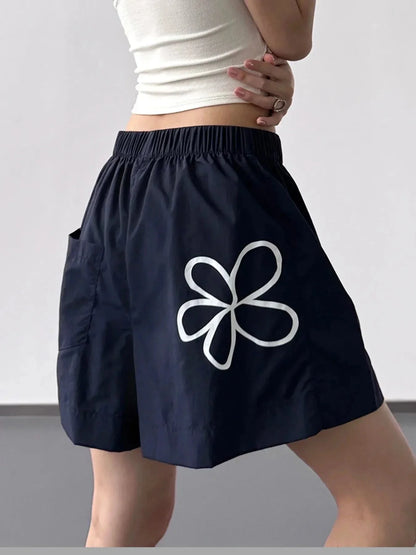 Elastic Waist Shorts - VILLA FASHION