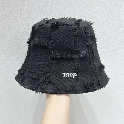 Frayed Edge Bucket Hat - VILLA FASHION