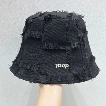 Frayed Edge Bucket Hat - VILLA FASHION