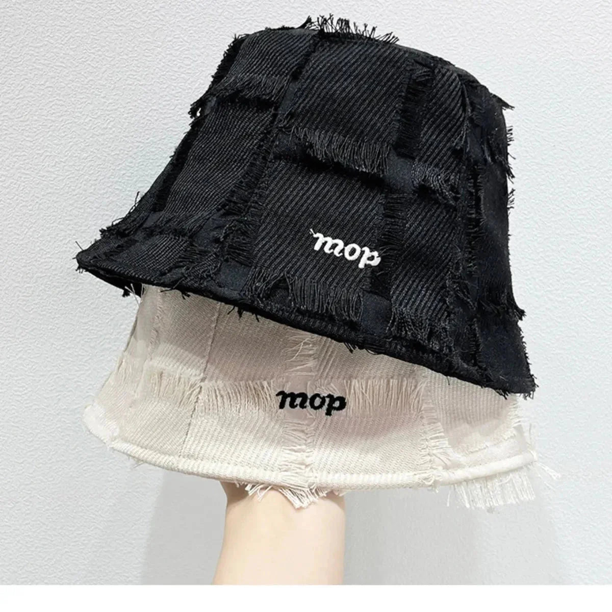 Frayed Edge Bucket Hat - VILLA FASHION