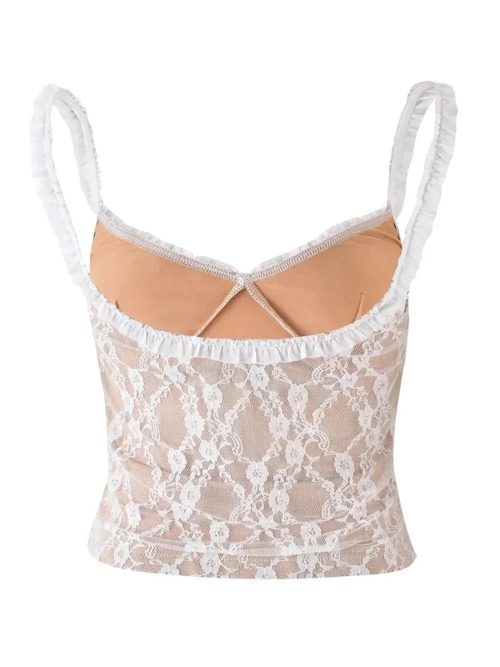 Frill Bow Lace Cami - VILLA FASHION