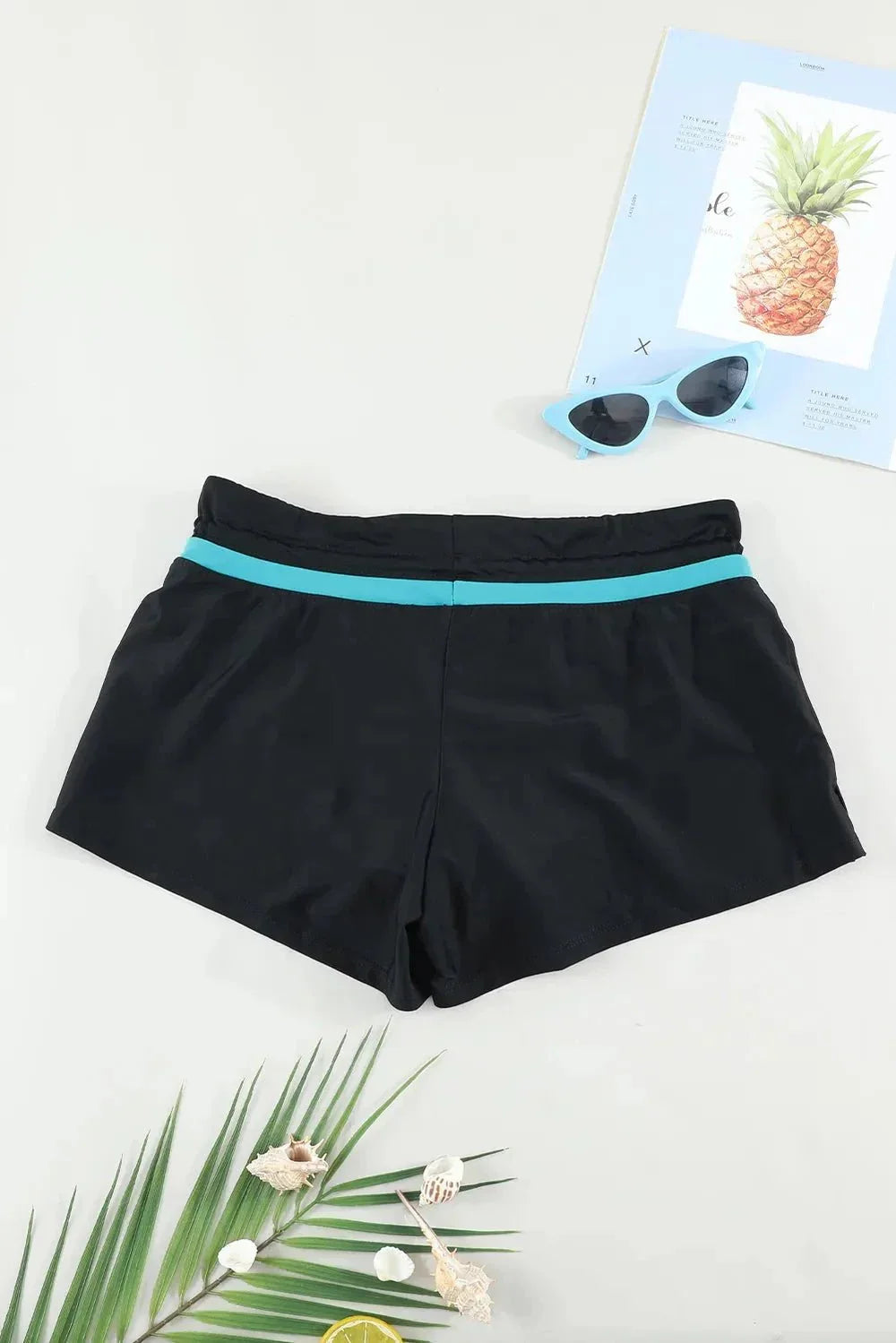 Full Size Drawstring Swim Shorts - VILLA FASHION