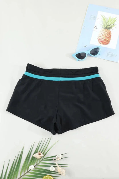 Full Size Drawstring Swim Shorts - VILLA FASHION