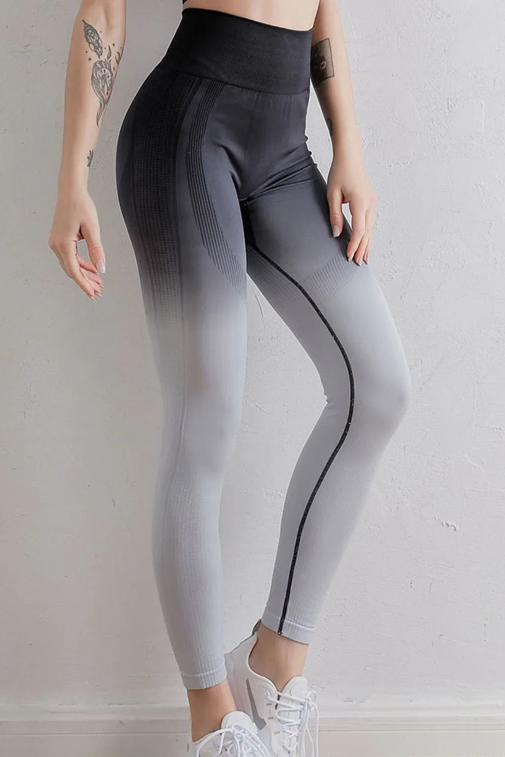 Gradient High Waist Sports Leggings - VILLA FASHION