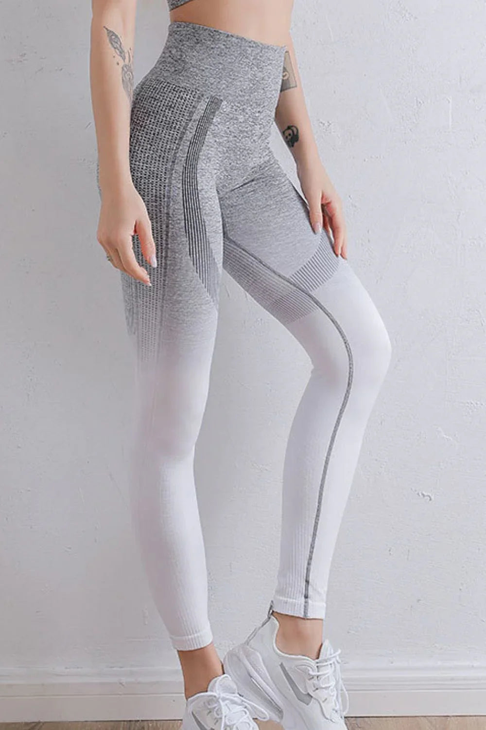 Gradient High Waist Sports Leggings - VILLA FASHION