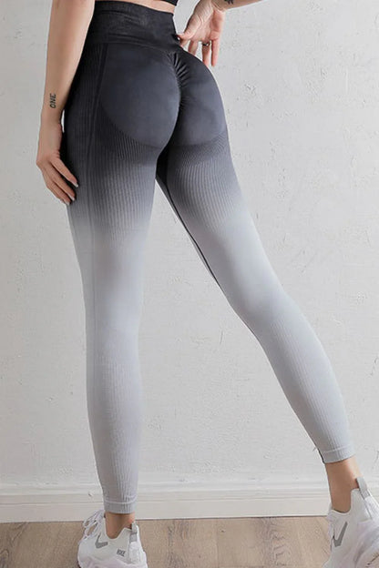 Gradient High Waist Sports Leggings - VILLA FASHION