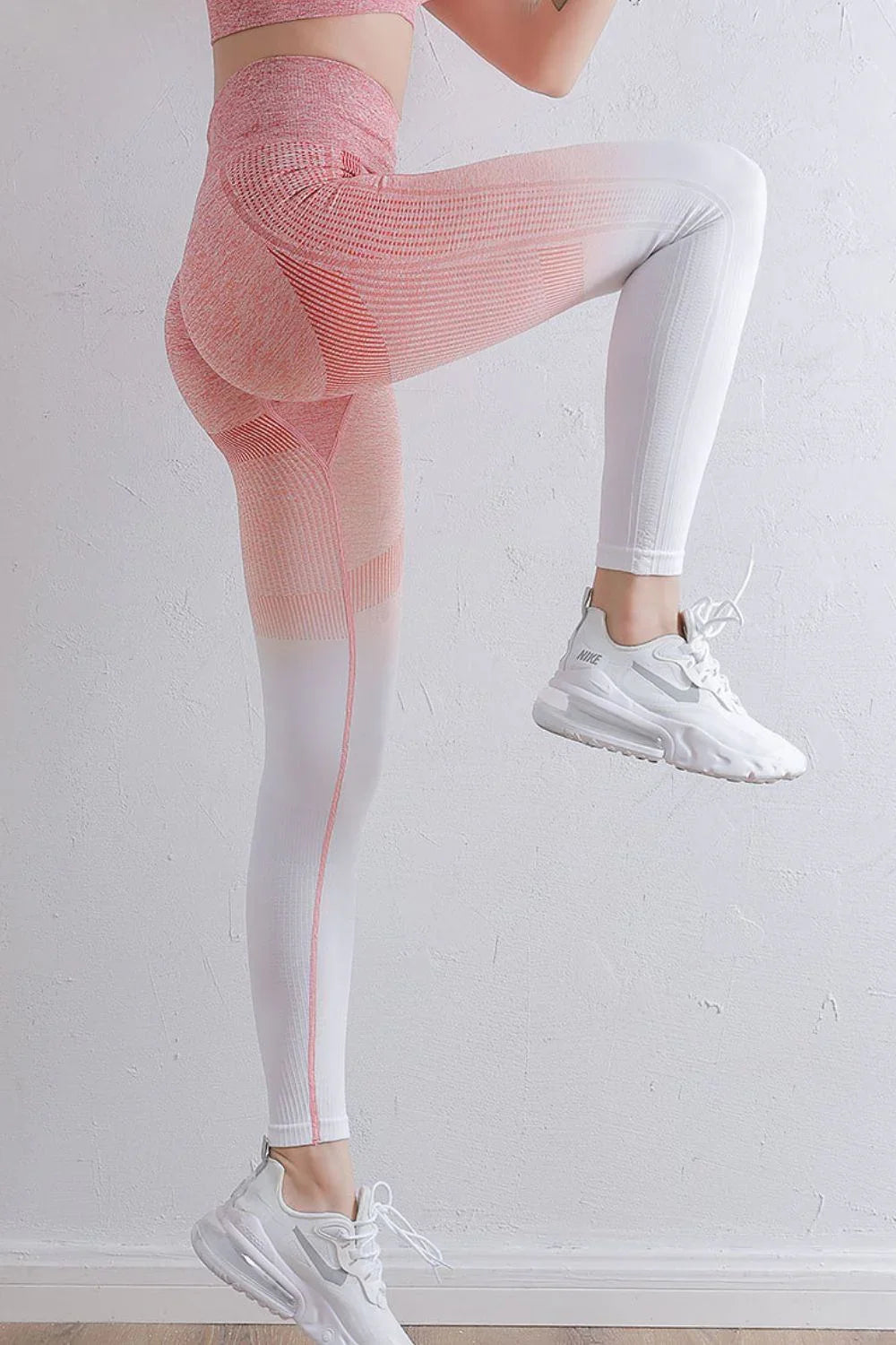 Gradient High Waist Sports Leggings - VILLA FASHION