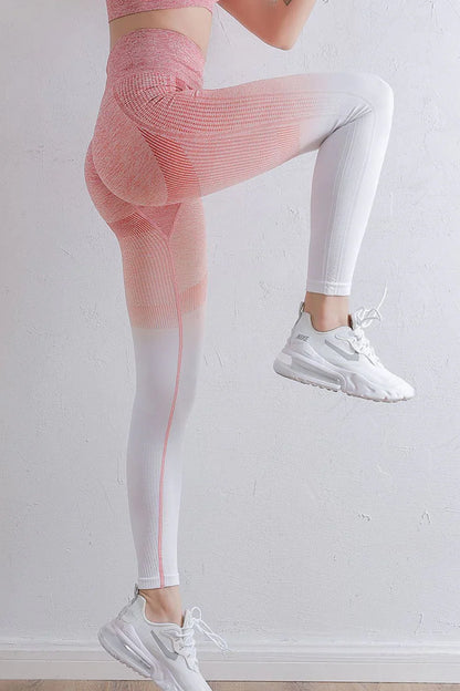 Gradient High Waist Sports Leggings - VILLA FASHION