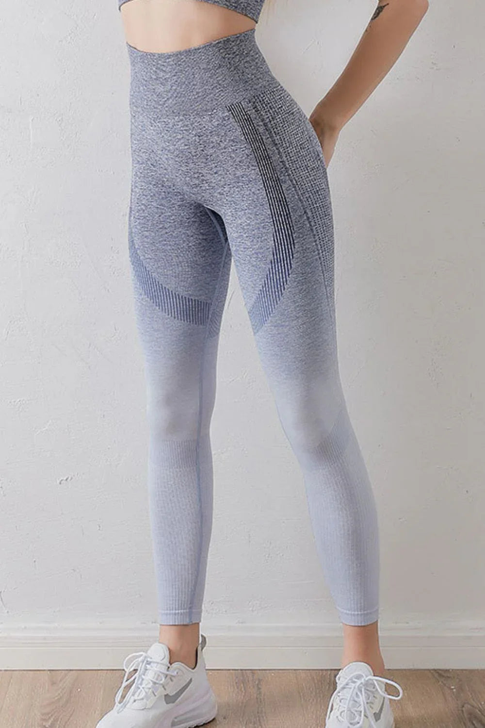 Gradient High Waist Sports Leggings - VILLA FASHION
