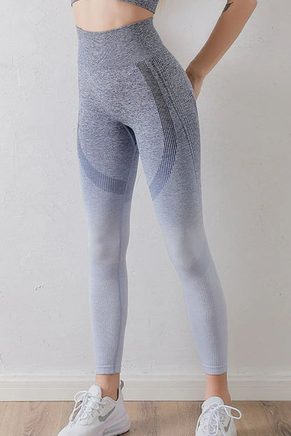 Gradient High Waist Sports Leggings - VILLA FASHION