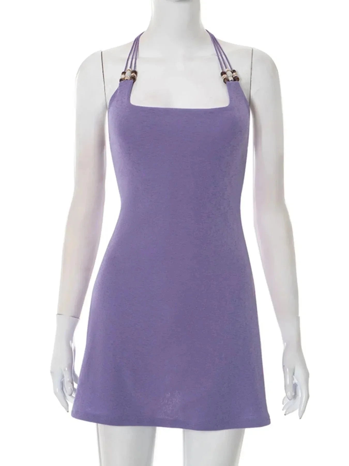 Halter Neck Bodycon Cami Dress - VILLA FASHION