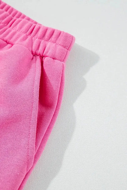 High - Low Round Neck Top and Shorts Set - VILLA FASHION