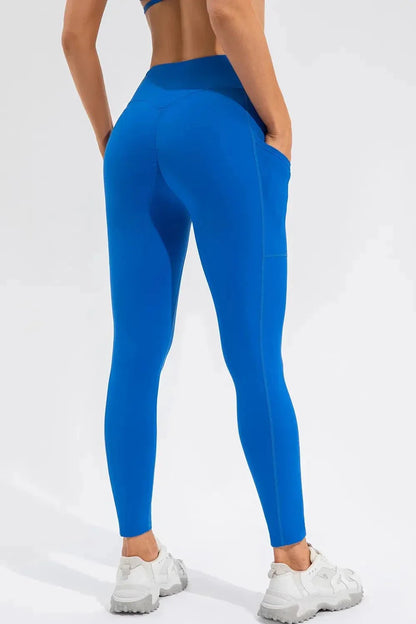 High Waist Active Leggings with Pockets - VILLA FASHION