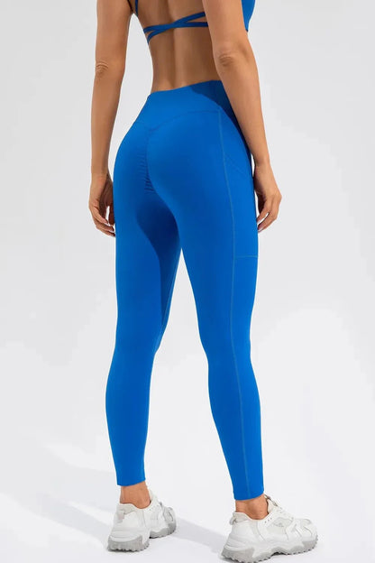 High Waist Active Leggings with Pockets - VILLA FASHION
