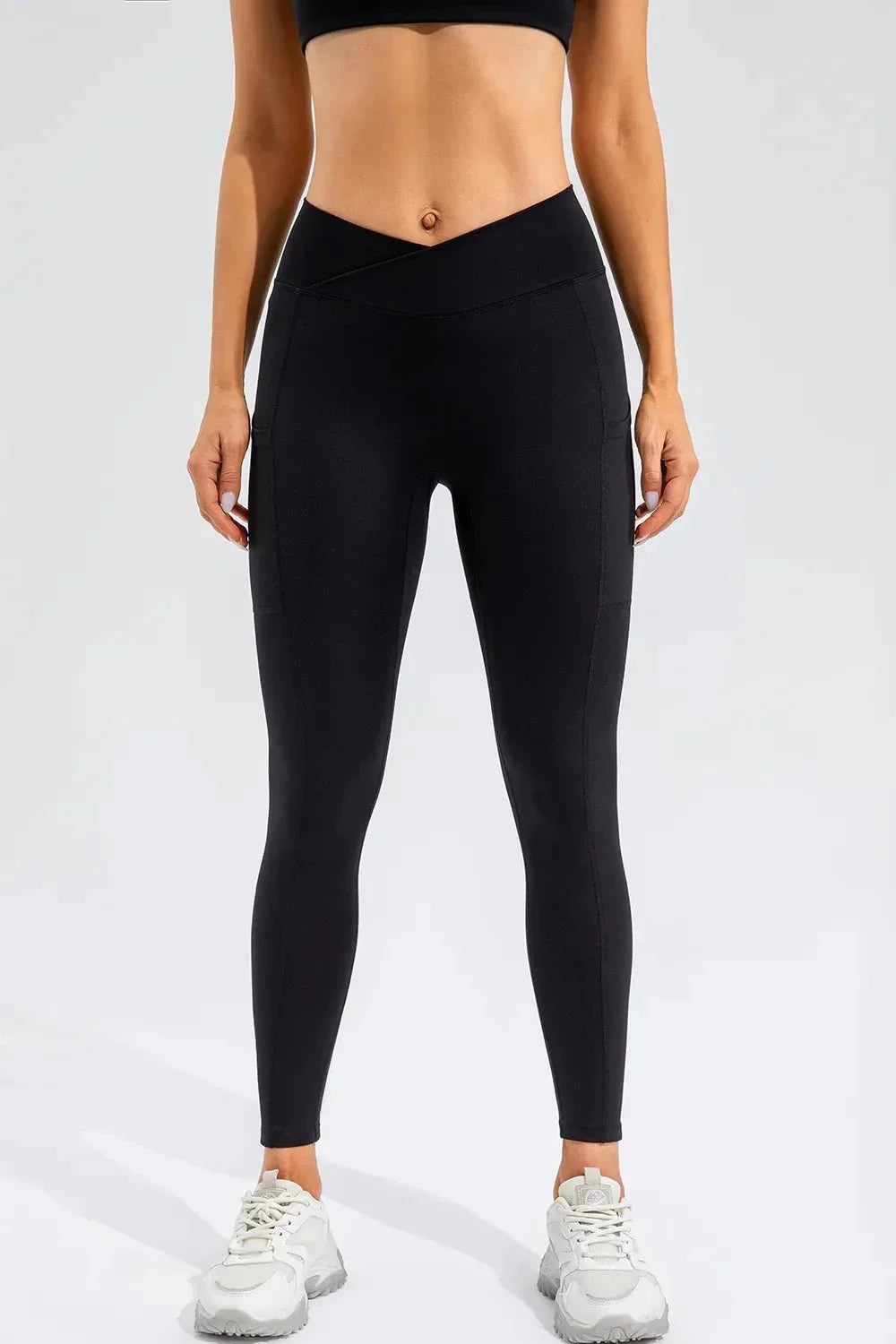 High Waist Active Leggings with Pockets - VILLA FASHION