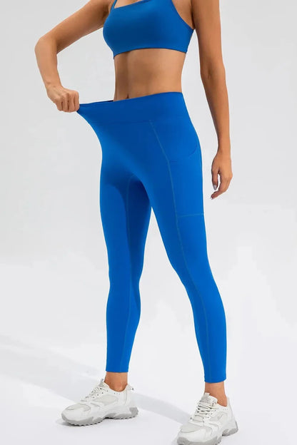 High Waist Active Leggings with Pockets - VILLA FASHION