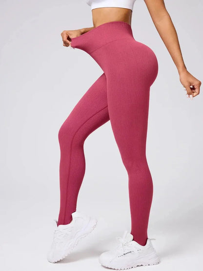 High Waist Stirrup Active Leggings - VILLA FASHION