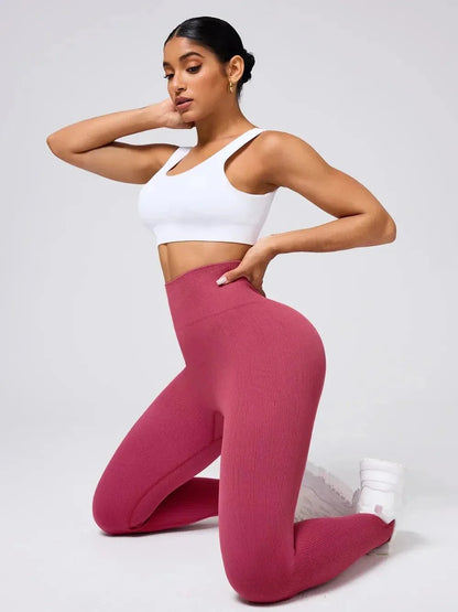 High Waist Stirrup Active Leggings - VILLA FASHION