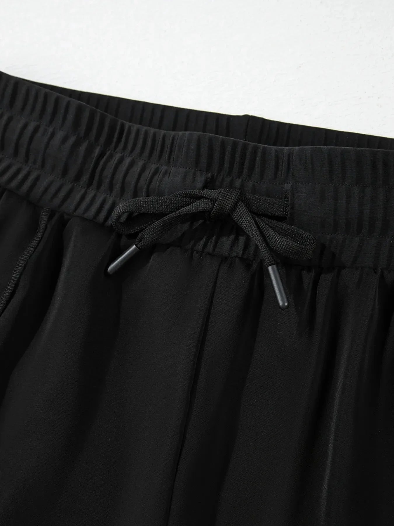 High Waisted Drawstring Swim Shorts - VILLA FASHION