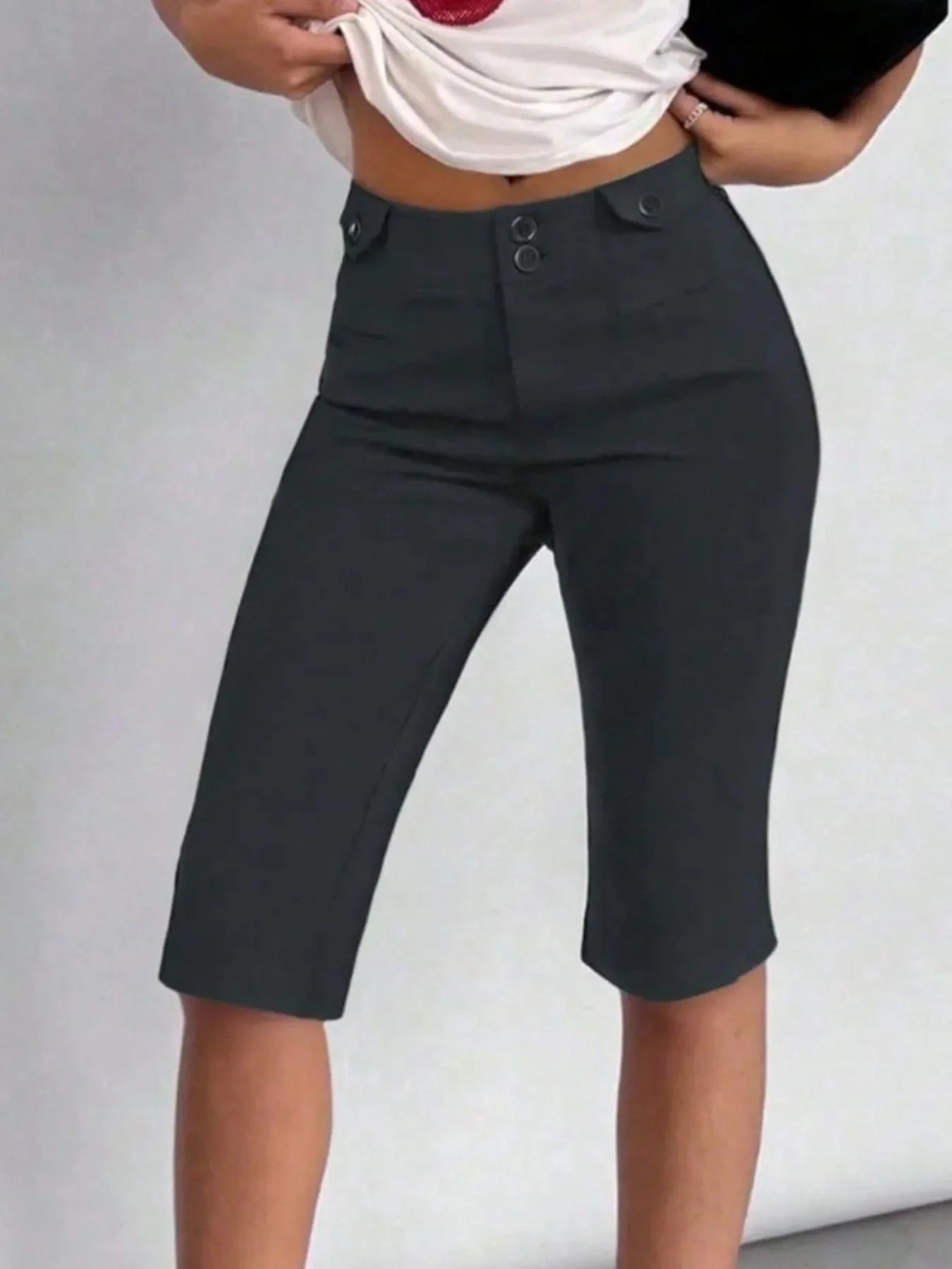 High - Waisted Shorts - VILLA FASHION