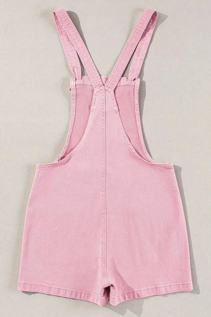 Knot Straps Denim Overalls with Pockets - VILLA FASHION