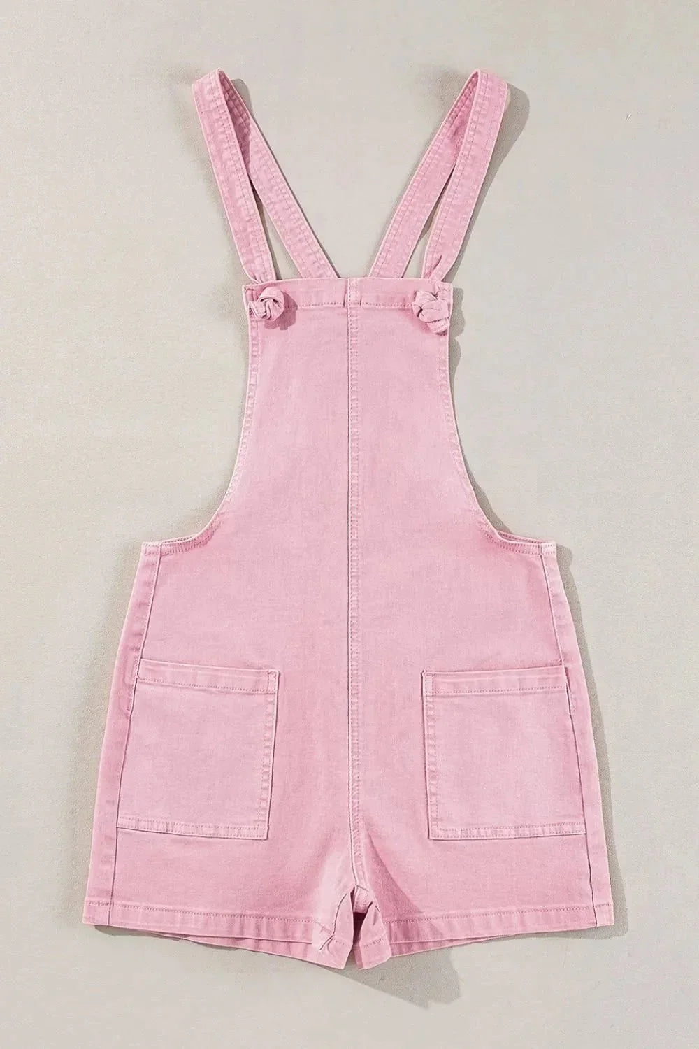 Knot Straps Denim Overalls with Pockets - VILLA FASHION