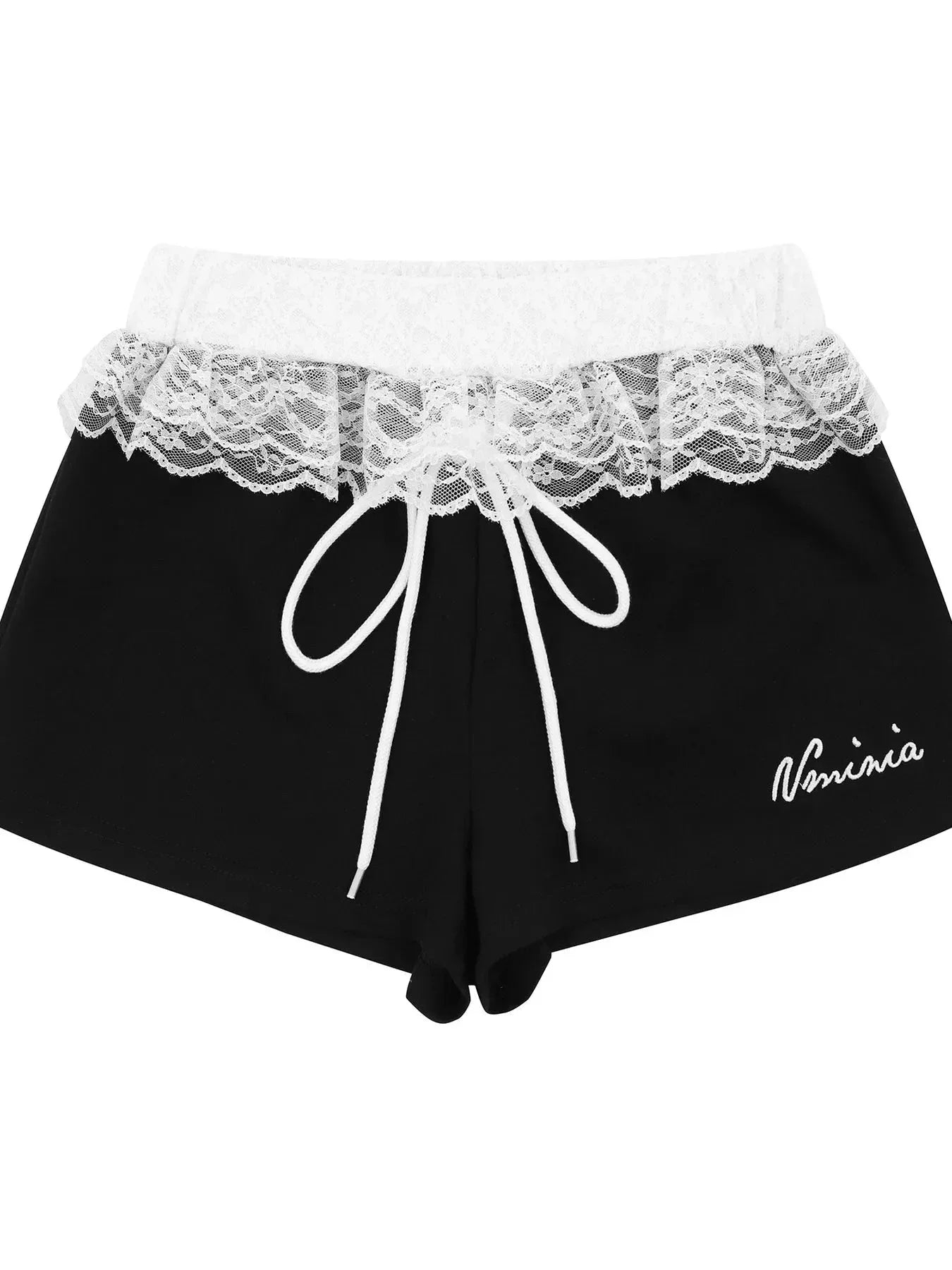 Lace Detail Shorts - VILLA FASHION