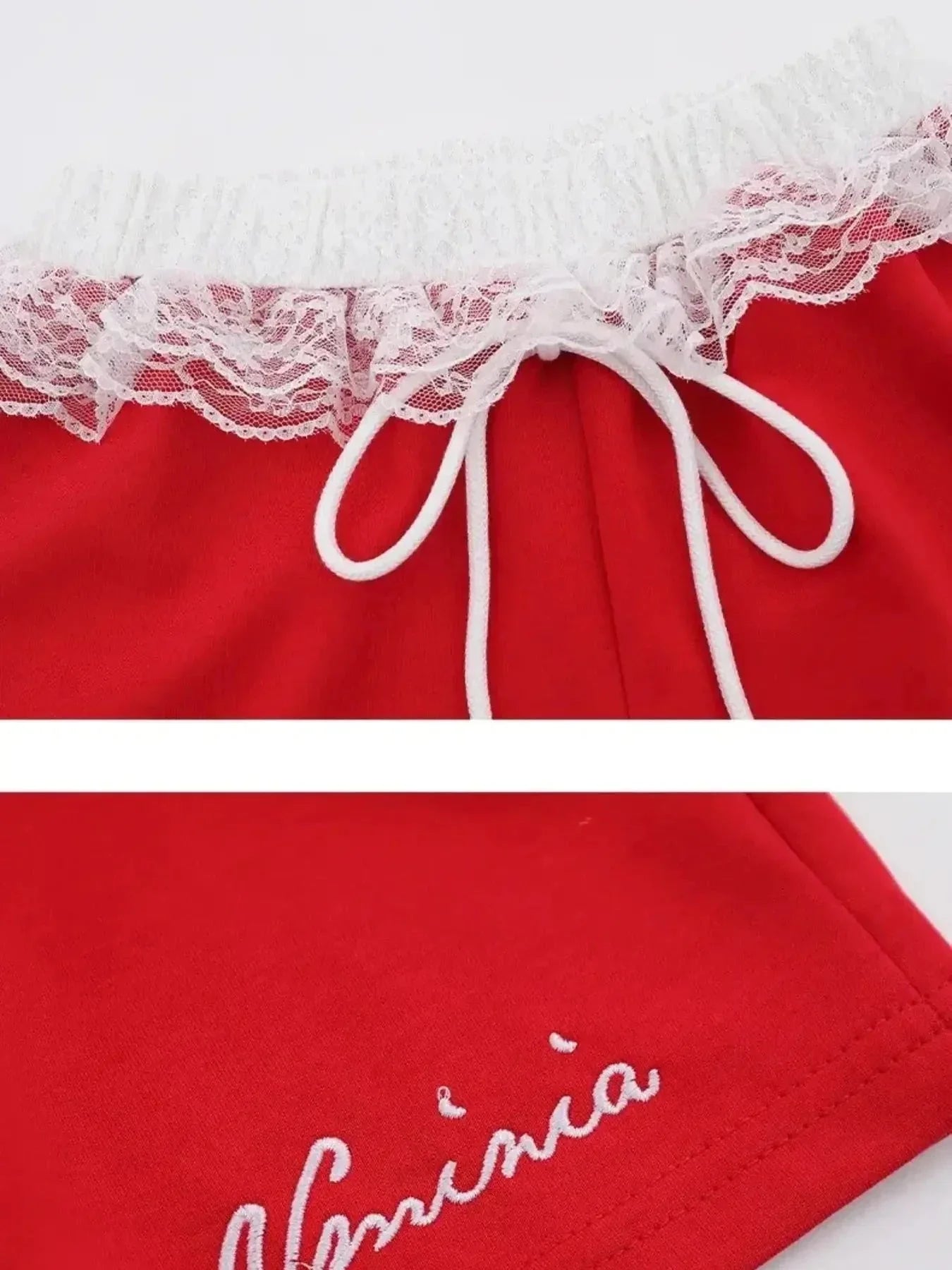 Lace Detail Shorts - VILLA FASHION