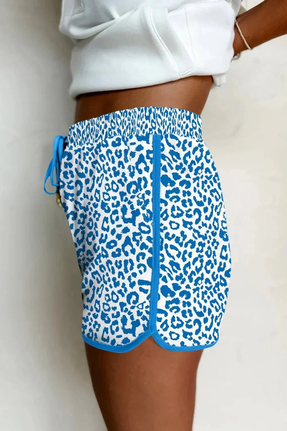 Leopard Drawstring Shorts - VILLA FASHION