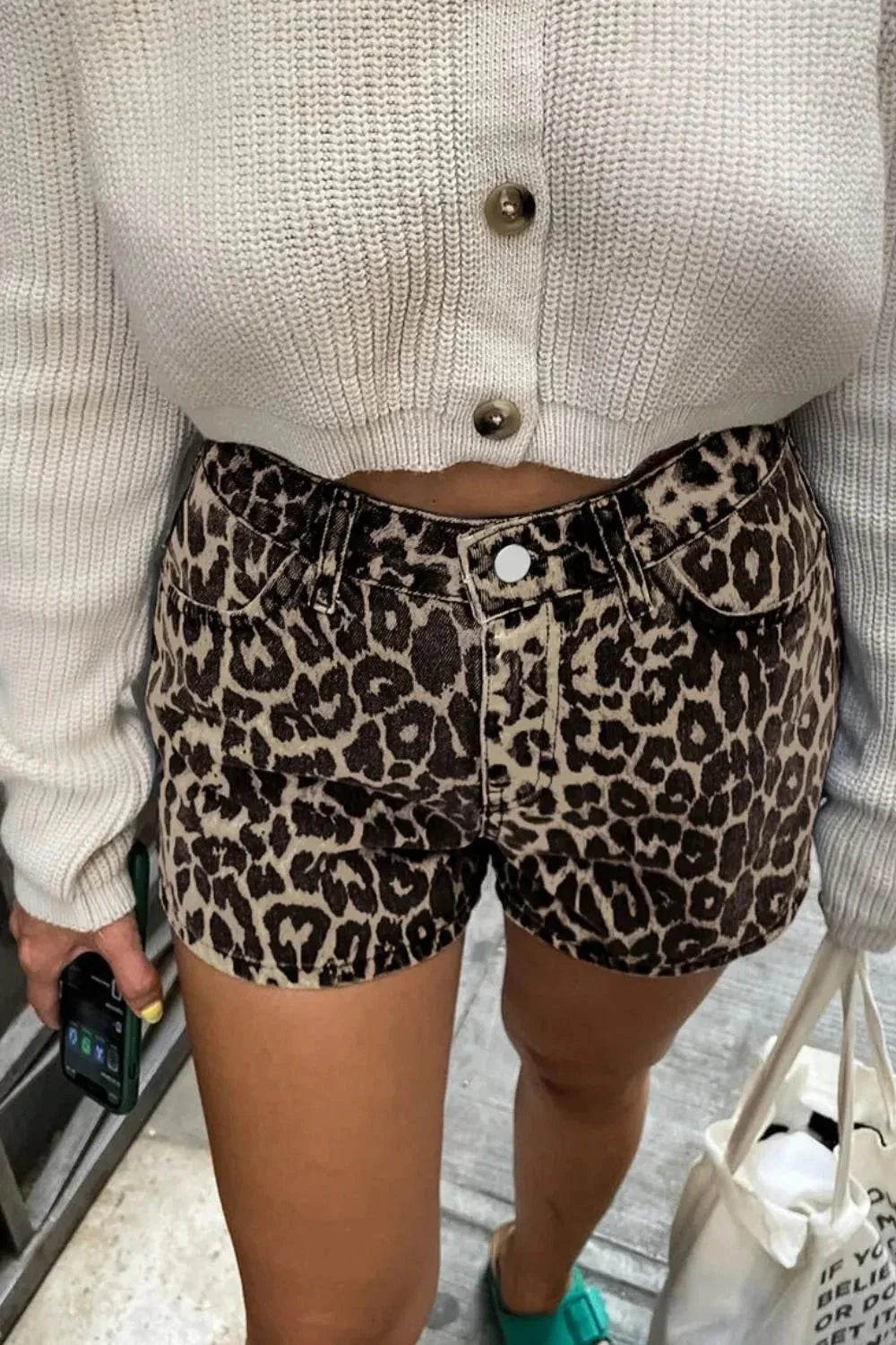Leopard Shorts with Pockets - VILLA FASHION