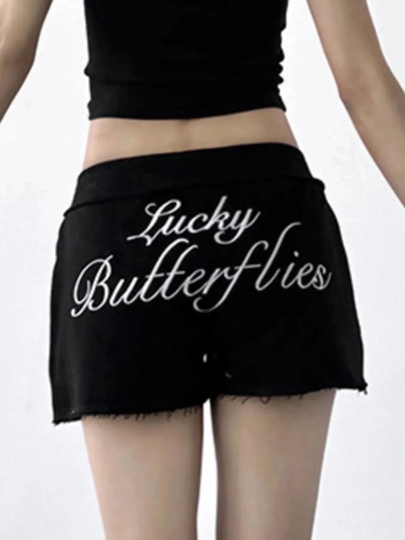 Letter Back Shorts - VILLA FASHION