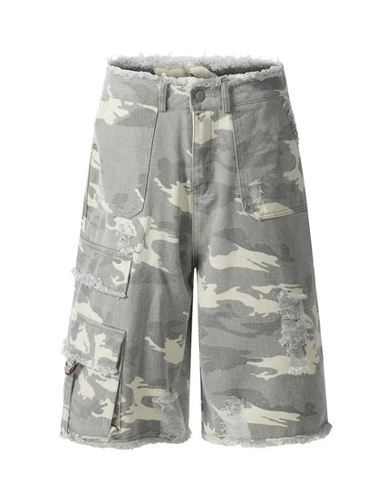 Men's Camouflage Denim Shorts - VILLA FASHION
