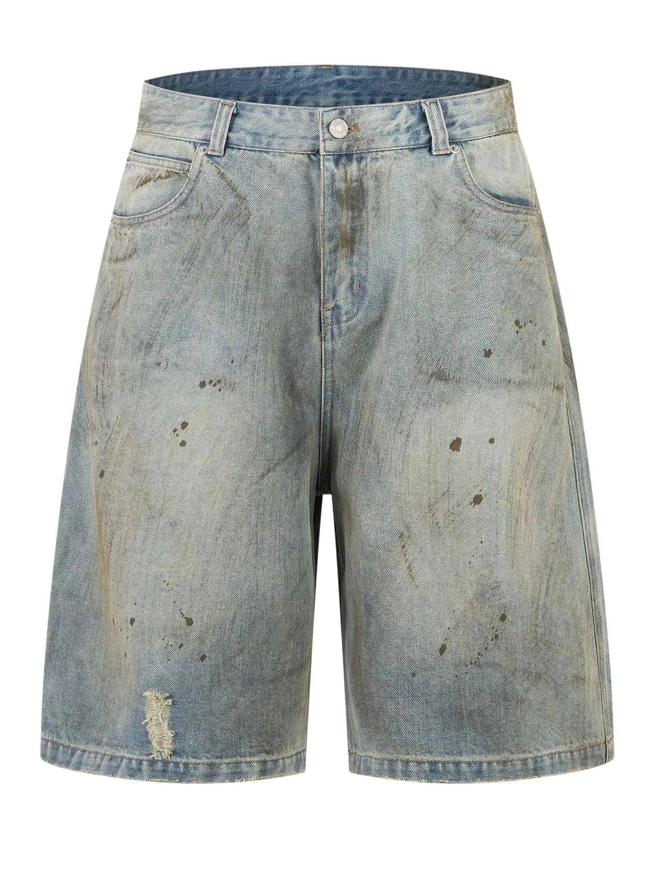 Men's Distressed Denim Shorts - VILLA FASHION