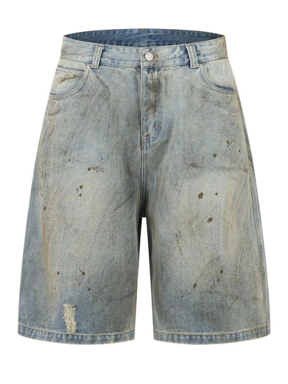 Men's Distressed Denim Shorts - VILLA FASHION