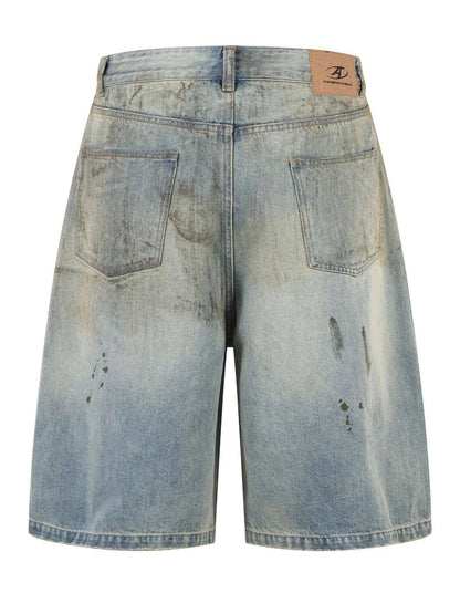 Men's Distressed Denim Shorts - VILLA FASHION