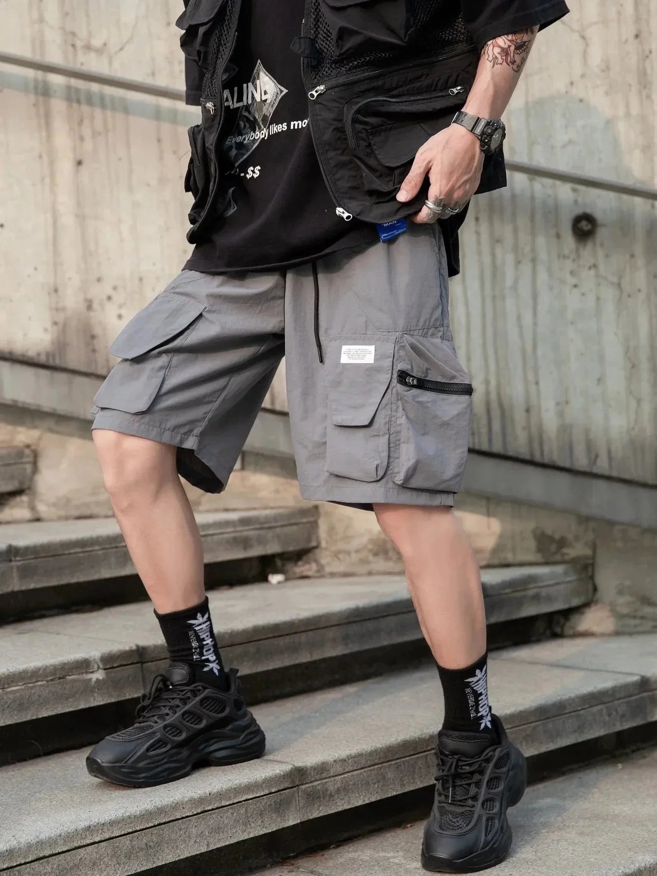 Men's Drawstring Cargo Shorts - VILLA FASHION