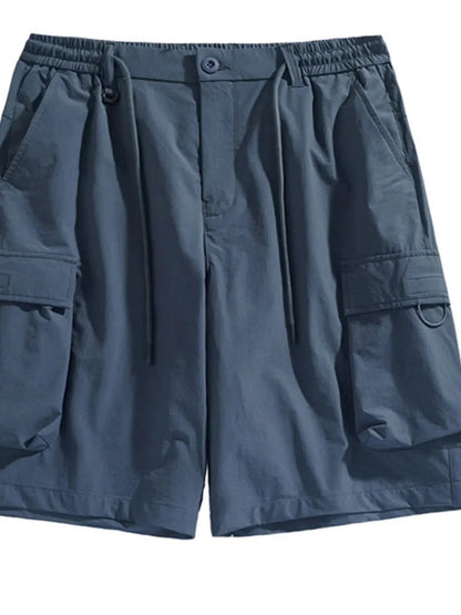 Men's Drawstring Pocketed Shorts - VILLA FASHION