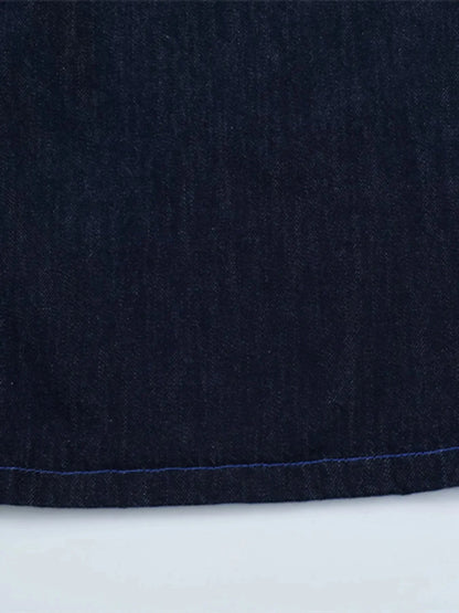 Men's Embroidered Wash Denim Shorts - VILLA FASHION