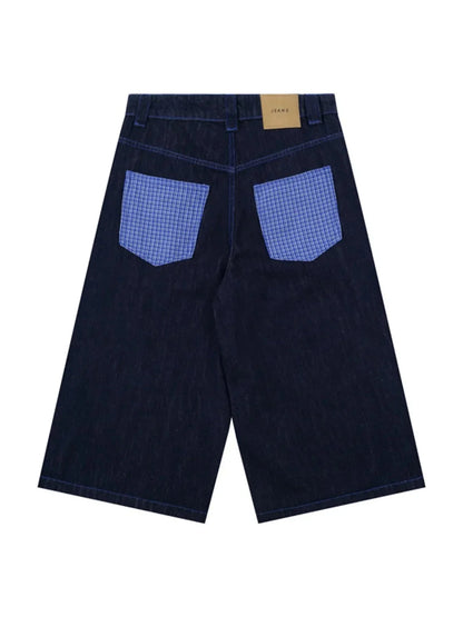 Men's Embroidered Wash Denim Shorts - VILLA FASHION