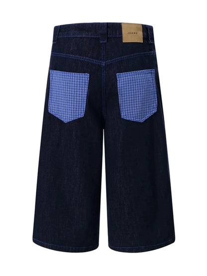 Men's Embroidered Wash Denim Shorts - VILLA FASHION