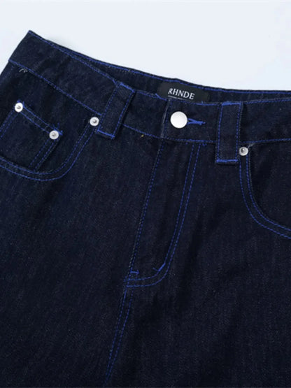 Men's Embroidered Wash Denim Shorts - VILLA FASHION