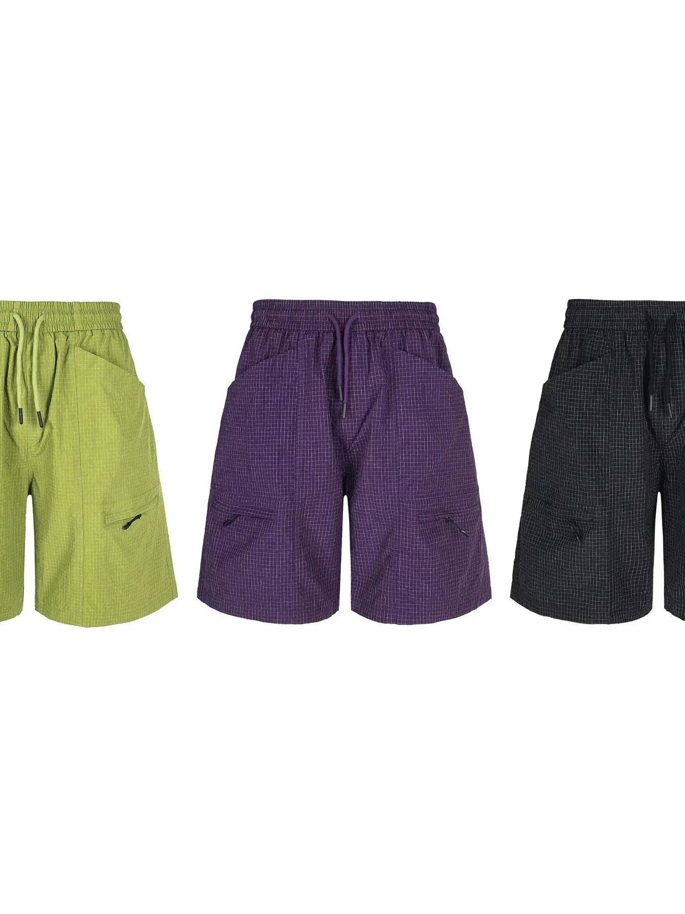 Men's Plaid Shorts with Pockets - VILLA FASHION