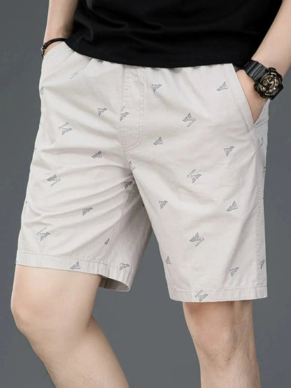 Men's Plus Size Casual Printed Shorts - VILLA FASHION