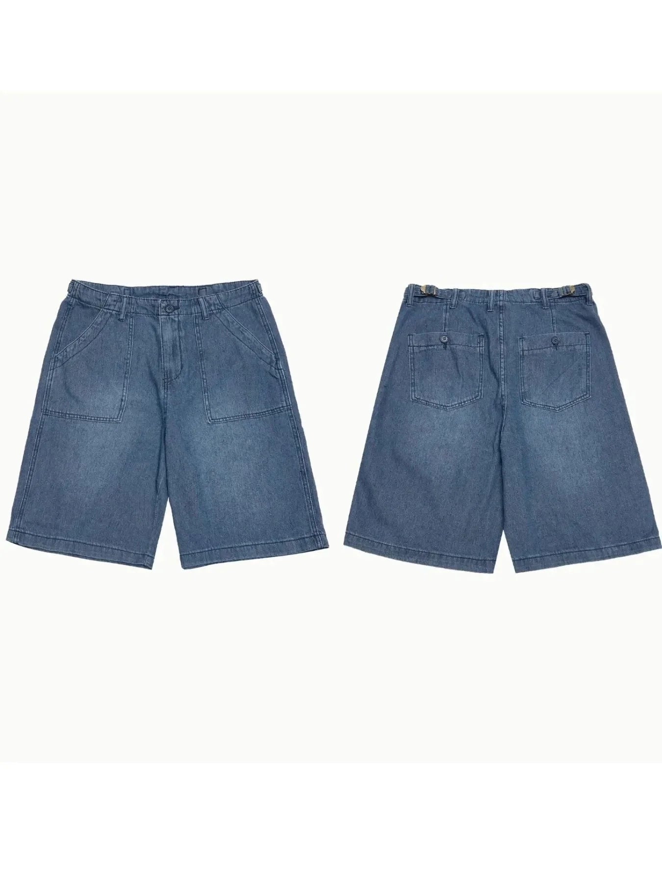 Men's Pocketed Denim Shorts - VILLA FASHION