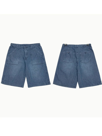 Men's Pocketed Denim Shorts - VILLA FASHION