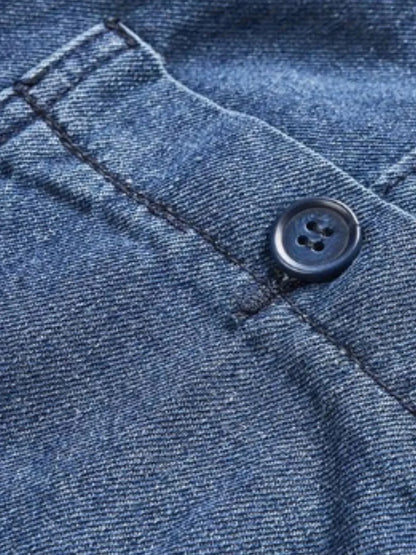 Men's Pocketed Denim Shorts - VILLA FASHION