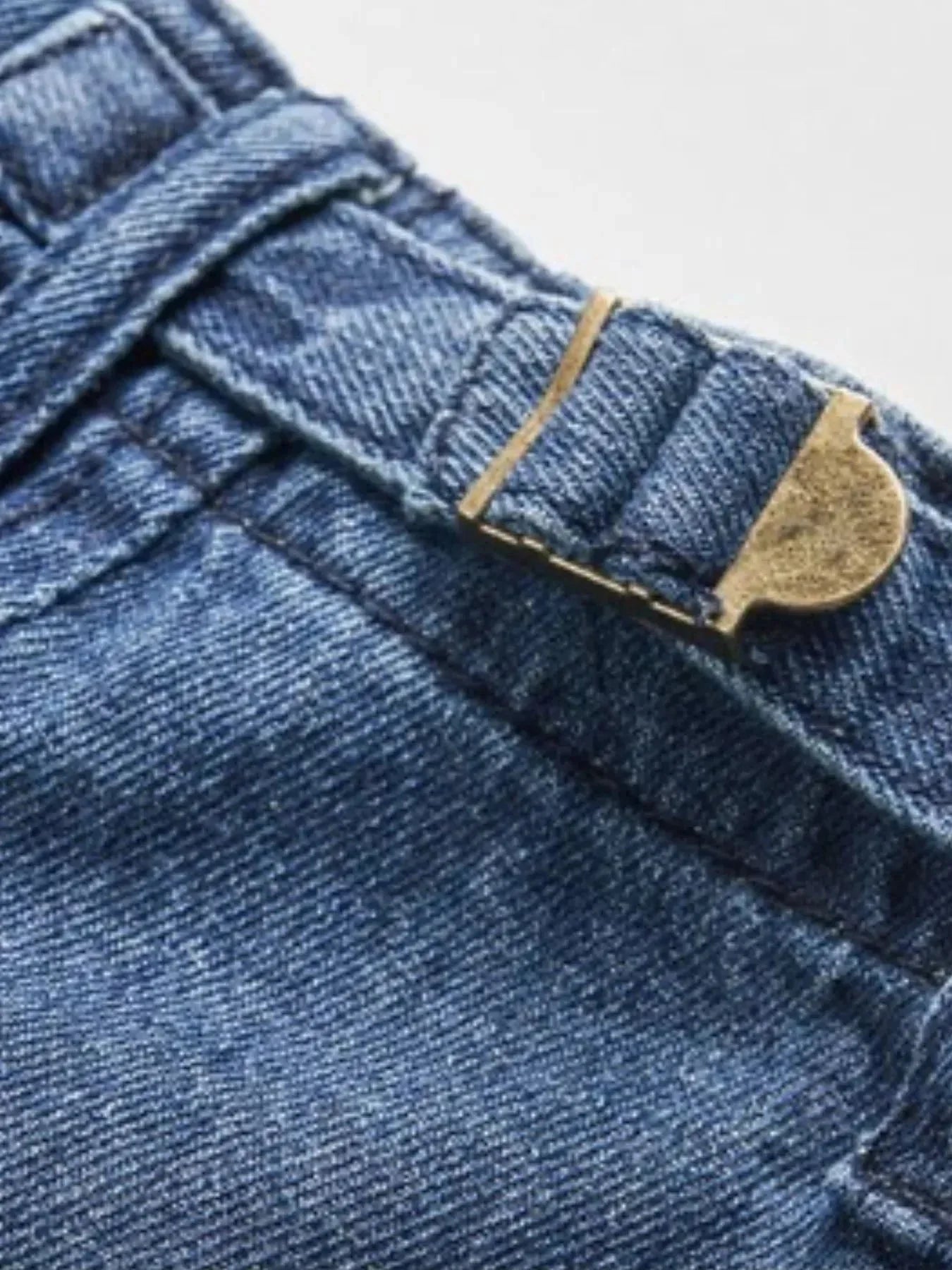 Men's Pocketed Denim Shorts - VILLA FASHION