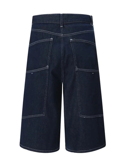 Men's Wash Cargo Denim Shorts - VILLA FASHION